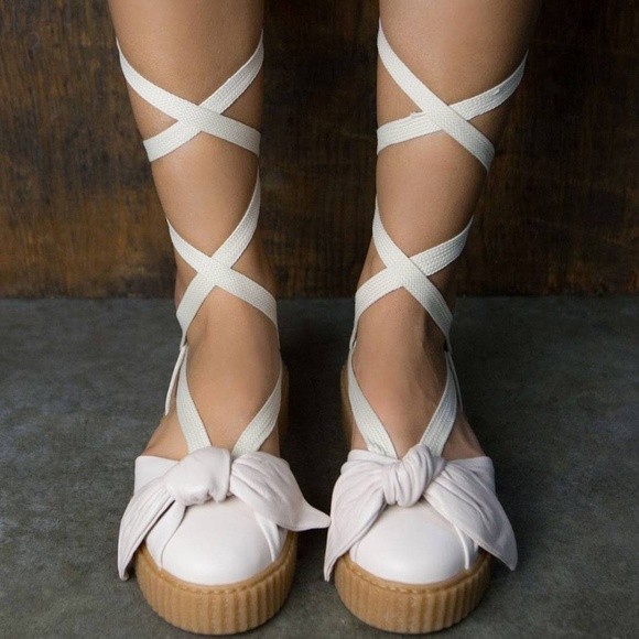 Fenty PUMA Rihanna Bow Creeper Leather Sandal - Picture 3 of 8